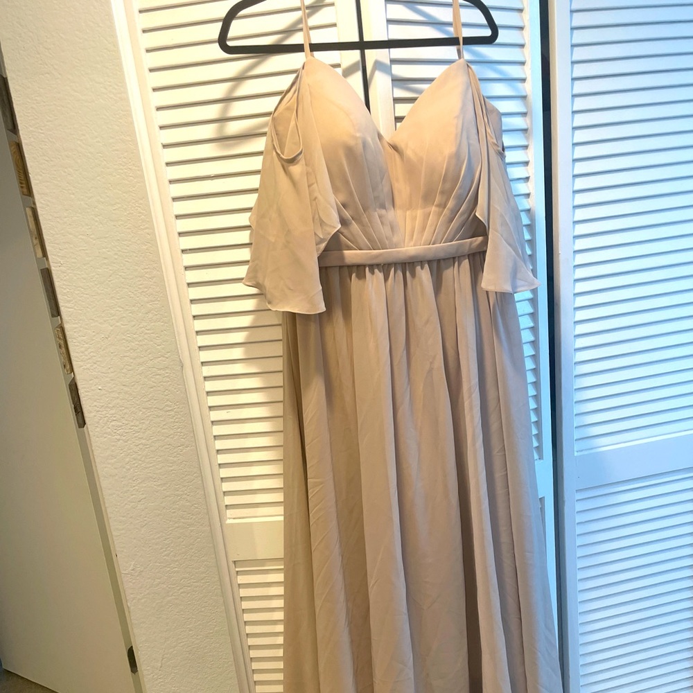 Kleinfeld Cappuccino Bridesmaid Dress Sz 16
